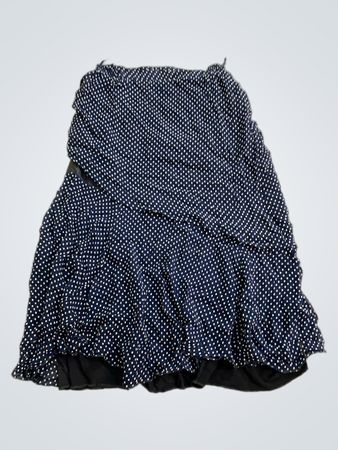 Marineblaues Kleid mit Polka-Dots