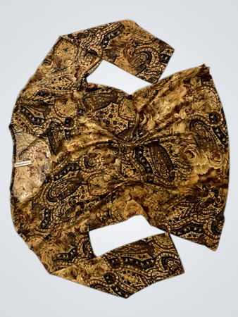 SUSAN LAWRENCE Brown Paisley Print Blouse