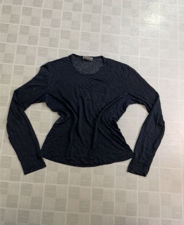 Morgan Langarm-Durchsichtiges Top