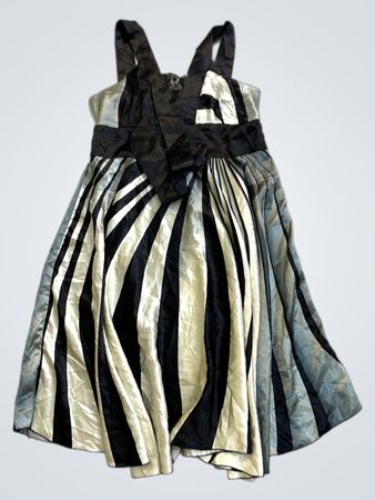Victoria Cees schwarz-weiß gestreiftes Kleid