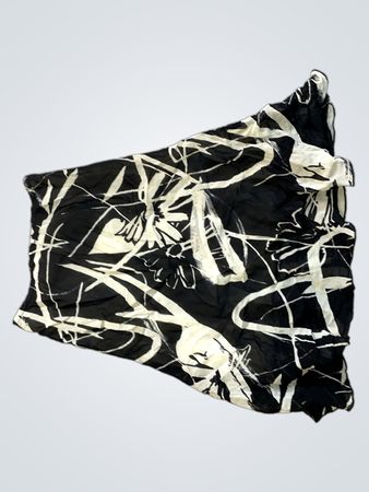 PECCATI DI MODA Black and White Print Scarf