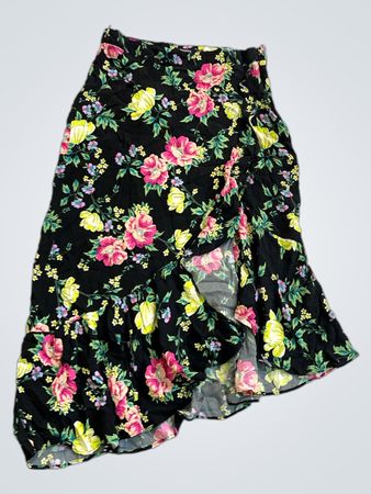 Bershka Midirock mit Blumenprint