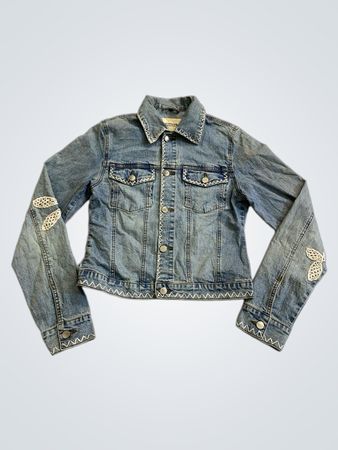 Veste en denim Street One avec ornements floraux