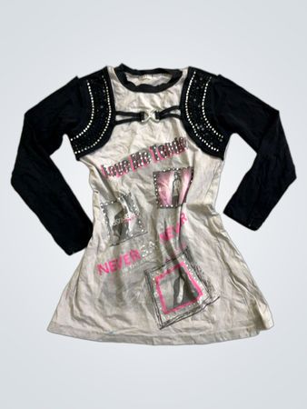 Mädchen Langarmshirt mit Grafikdruck
