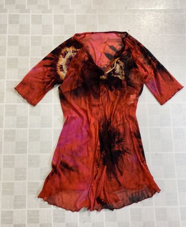 Rote Batik-Kimono