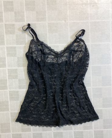 Schwarzes Spitzen-Camisole