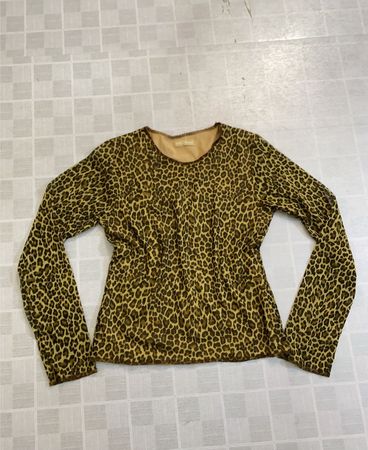 Langärmeliges Oberteil mit Leopardenmuster