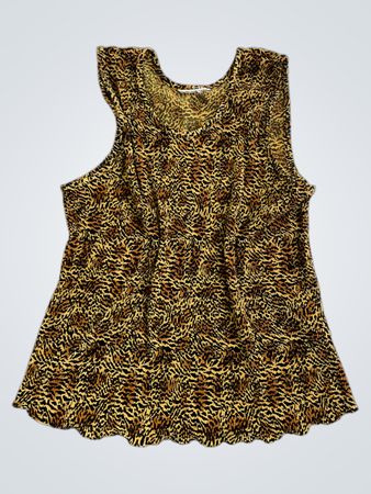 Damen-Top ohne Ärmel mit Leopardenmuster