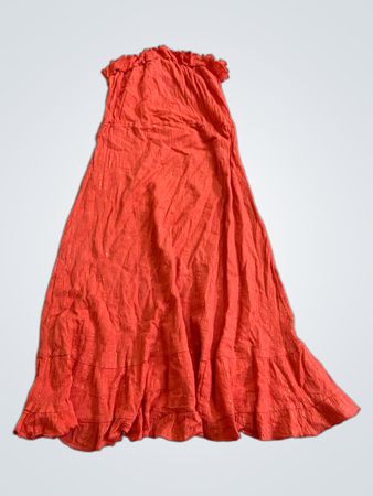 Ocean Club Coral Maxikleid mit Rüschen und goldenen Sprenkeln