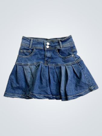 Denim-Faltenrock