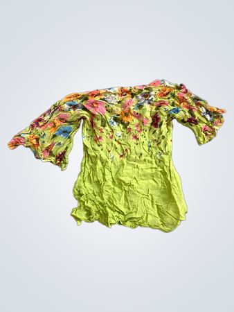 FVR Damen Oberteil mit Blumenmuster und Raffung