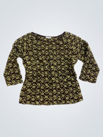 für ein Floral-Print-Longsleeve-Top