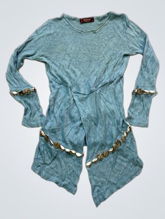 MISS EXTRO' MADE IN ITALY Blaues Strickoberteil