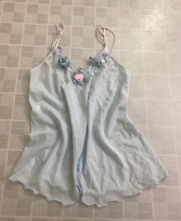 Florida Firenze Light Blue Chemise mit rosa Trägern