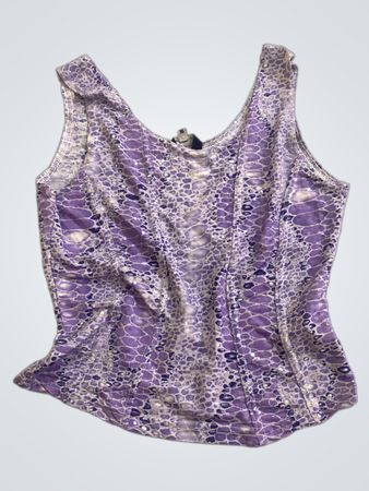 RG COLLECTION Damen Tanktop mit lila Schlangenmuster Größe M