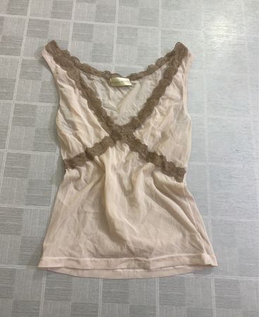 Ici et Maintenant Lace Trim Tank Top