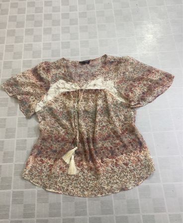 Morgan Floral Print Sheer Blouse