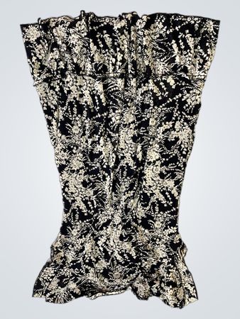 LINDEX Schwarz-weißes Kleid mit Blumenmuster