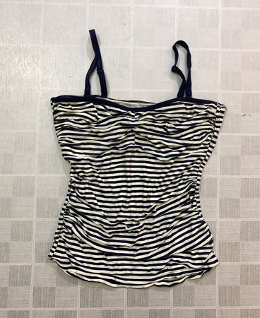 Geringeltes Cropped-Top mit Knoten-Trägern