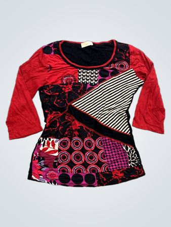 Casual by Gemo Patchwork-Langarmshirt