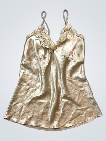 Satin-Cami mit Spitzenbesatz