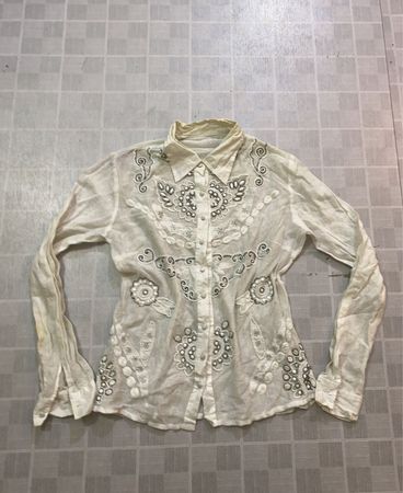 Sheer Embroidered Blouse