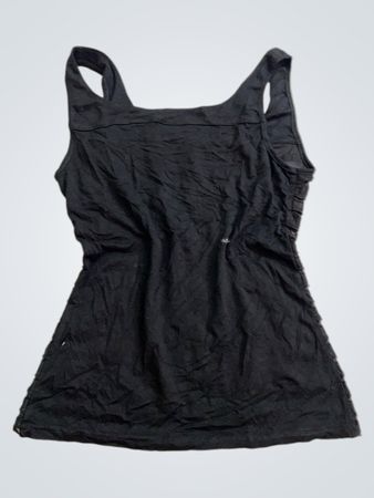 Camaleu Black Rüschentop mit Trägern