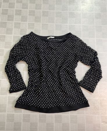 remod Black Polka Dot Langarm-Oberteil