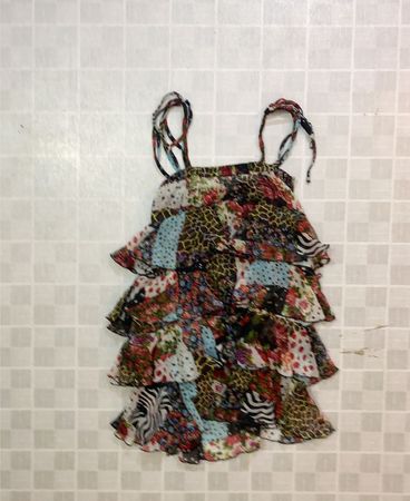 House xs Patchwork Floral Print Top