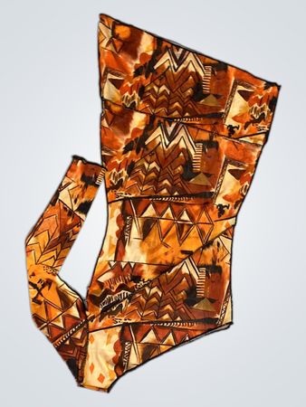 Orange- und Braun gemusteter Stoff