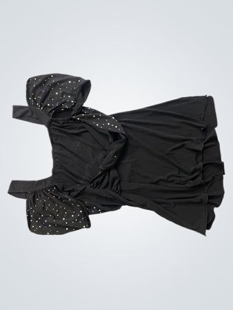 JOACHIM BOSSE STYLE black dress with rhinestones