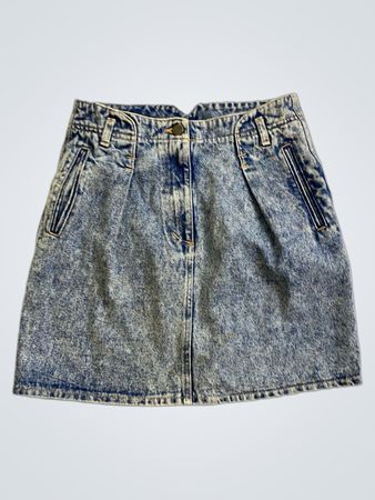 Bambus-Säurewasch-Denim-Minirock