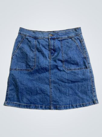 Dip Denim Skirt