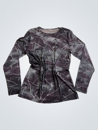 Long Sleeve T-Shirt with Abstract Pattern