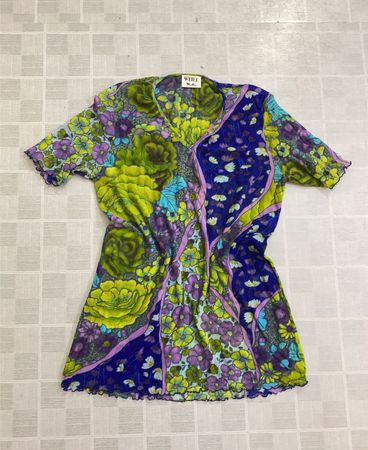 WEILL Damen Top mit Blumenmuster und Mesh