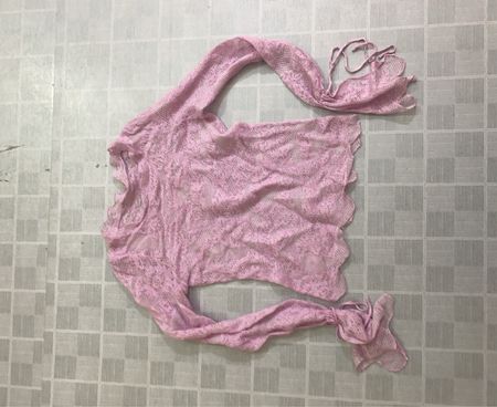 Pink Lace Crop Top