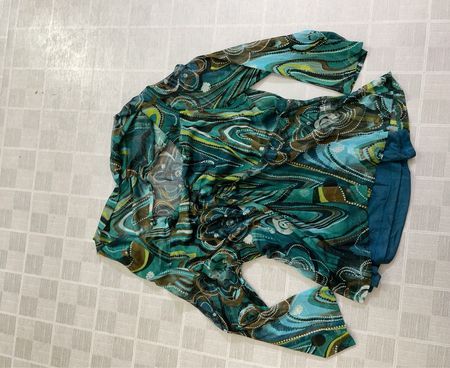 Sheer Printed Blouse
