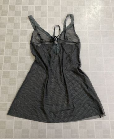 Sheer Lace Trim Nightgown