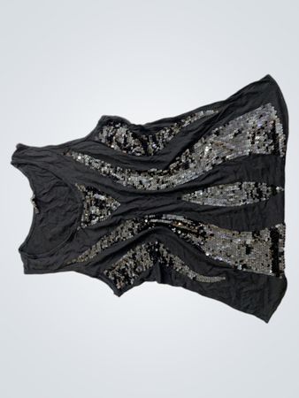 Morgan Black Sequin Embellished Top