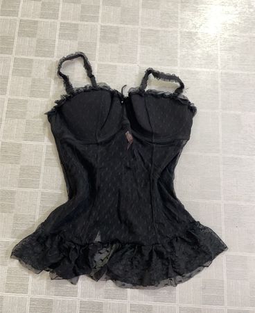 Roselle La Vie en Rose Black Lace Corset