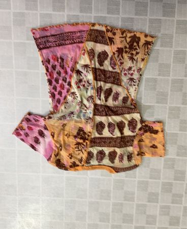 MARC AUREL Patchwork Print Top Size 42