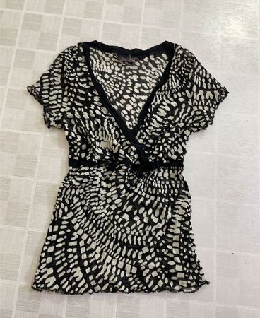 Pia Jessen Blouse à motifs noir et blanc