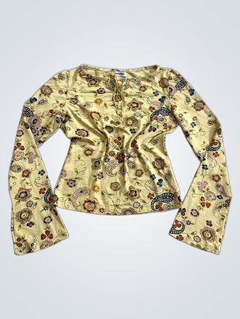 WAMWAKI Floral Print Long Sleeve Top