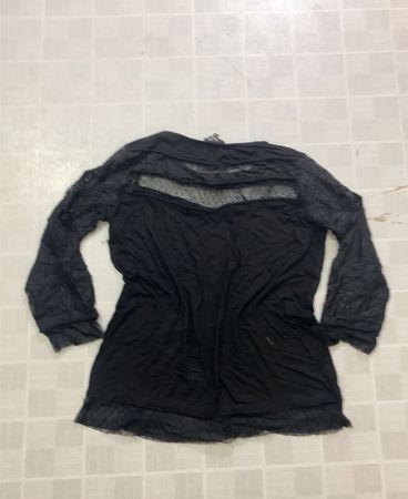 RIU PARIS Black Lace Trim Top