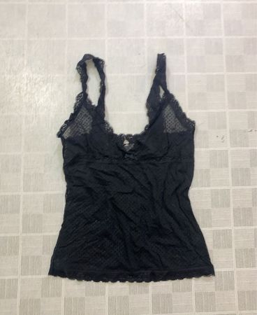 Black lace trim camisole