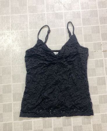 Hollister Top in pizzo nero con spalline