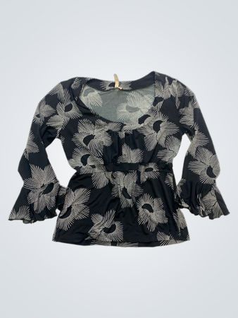 Blouse à motifs noir et blanc Susan Lawrence