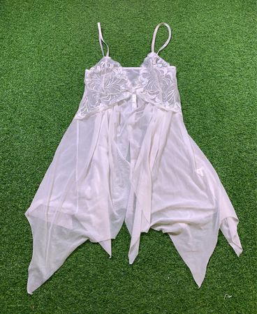 White Lace Slip Dress