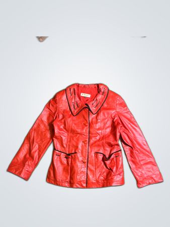 Manzolli Red Leather Jacket
