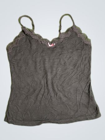 Black Lace Trim Camisole Top